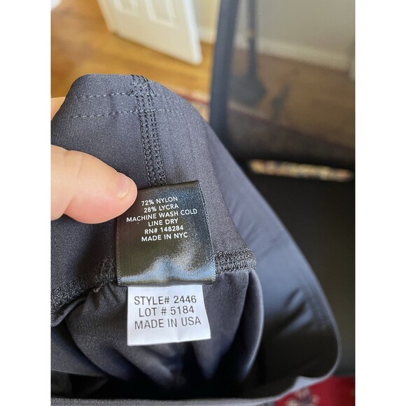 Terez Black Leggings With Ankle Squiggles Relaxed Fit Comfort Women Medium - Picture 5 of 7